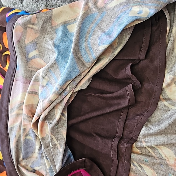 Tamsen silk/modal blend printed quarter button down belted dress - Picture 6 of 11